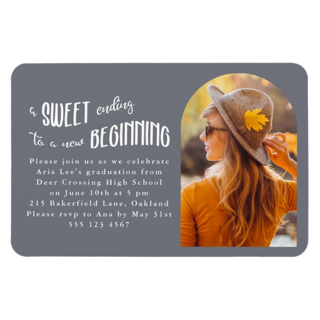 Ímã Nova Festa de formatura de Fotografias de 2023 (Horizontal)