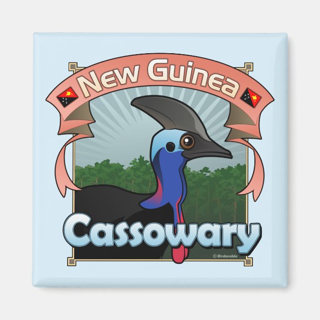 Imã Nova Guiné Cassowary (Frente)