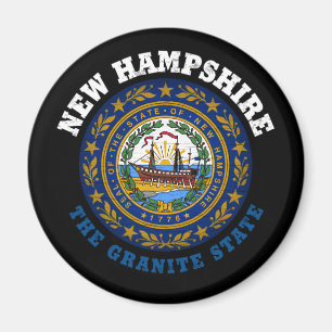 IMÃ NOVA HAMPSHIRE GRANITE STATE FLAG MAGNET