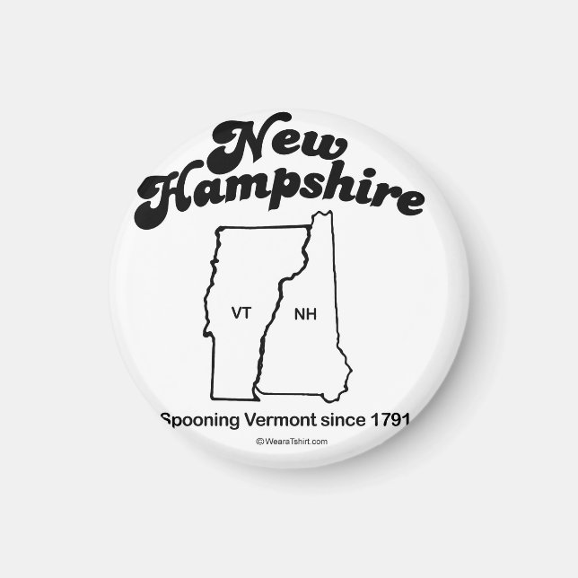 Imã NOVA HAMPSHIRE - "NOVA HAMPSHIRE STATE MOTTO" T-sh (Frente)