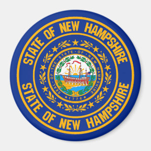 Imã Nova Hampshire Round Emblem