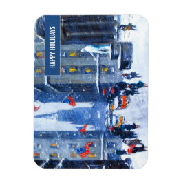 Ímã Nova Iorque de inverno. Belas artes natalinas