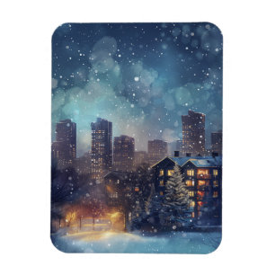 Ímã Nova Iorque ilustrativa na neve