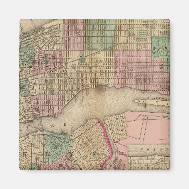 Imã Nova Iorque, Mapa do Brooklyn por Mitchell (Frente)