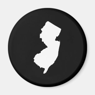 Imã Nova Jersey em branco e preto