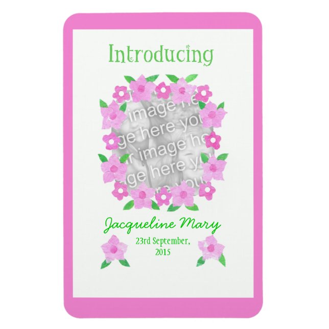 Ímã Nova Menina Anunciando Magneta Flexível (Vertical)