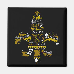 Imã Nova Orleans Fleur-de-lis Vida Sulista Homens Mulh
