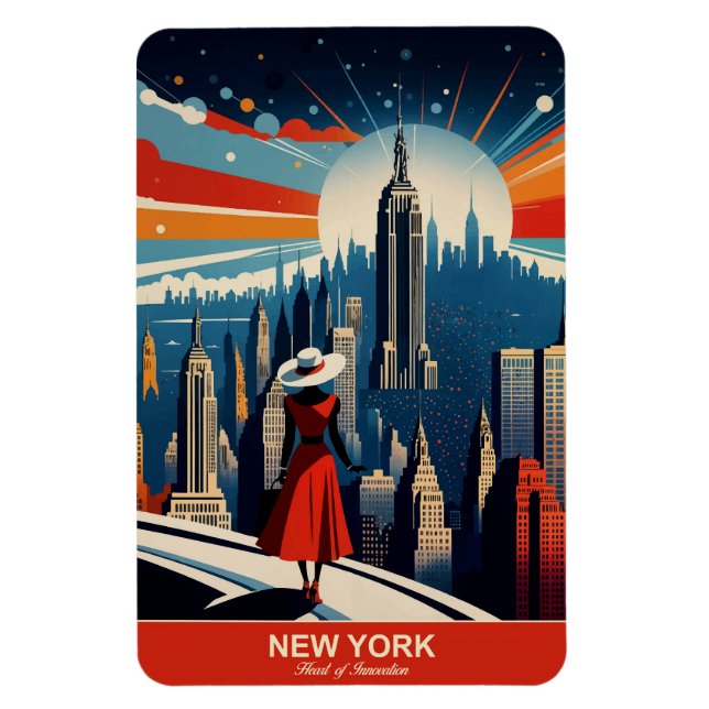 Ímã Nova York: Coração da Inovação Flexível (Vertical)