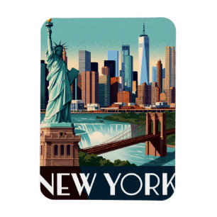 Ímã Nova York EUA Manhattan Paisagem Urbana Exploração
