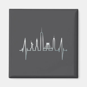Imã Nova York Skyline Coração Amor Estátua da Liberdad