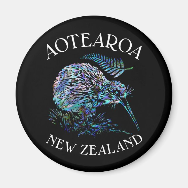 IMÃ NOVA ZEALAND KIWI E FERN PAUA (Frente)