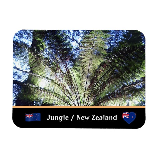 Ímã Nova Zelândia, Floresta de Fern/Trekings na selva (Horizontal)