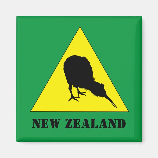 Imã Nova Zelândia, Kiwi Bird & No Flying Zone /Aotearo (Frente)