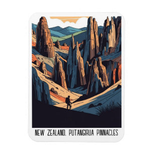 Ímã Nova Zelândia Putangirua PinnaclesViagem