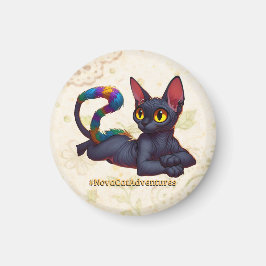 Imã Novas Aventuras de Gato – Gato Preto Inspirado no 
