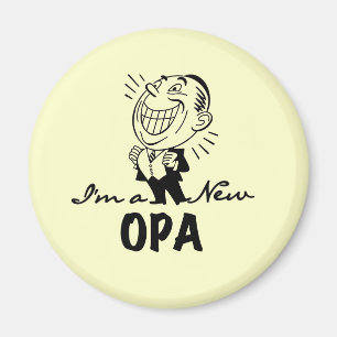 Imã Novas camisetas e presentes de avô sorridentes