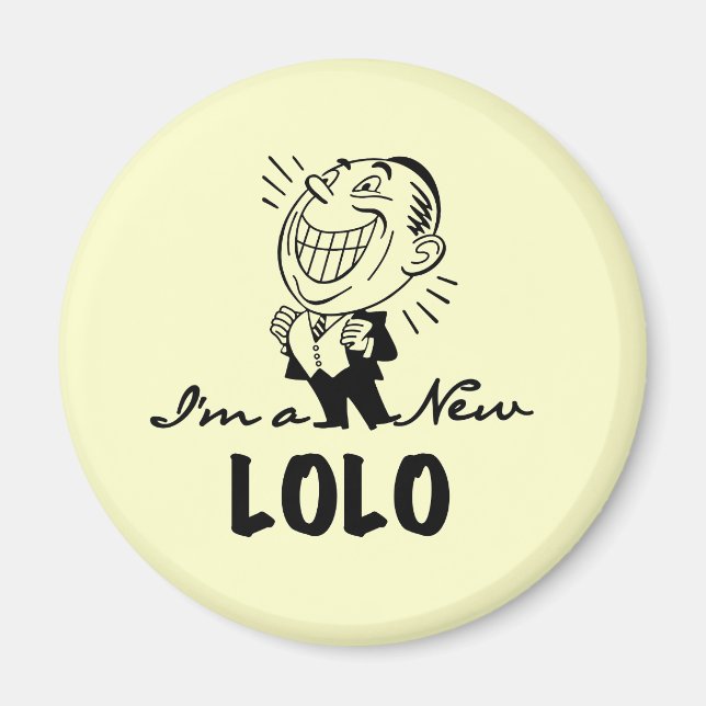 Imã Novas camisetas e presentes do Lolo sorridentes (Frente)