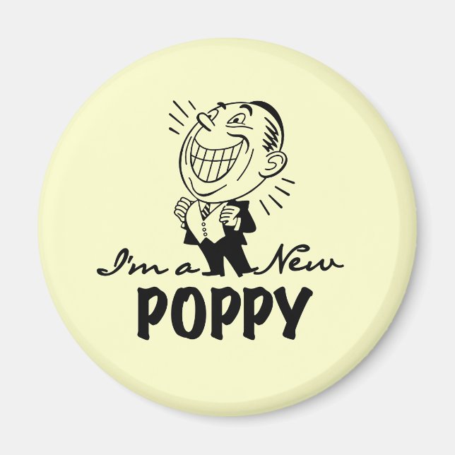 Imã Novas camisetas e presentes sorridentes (Frente)