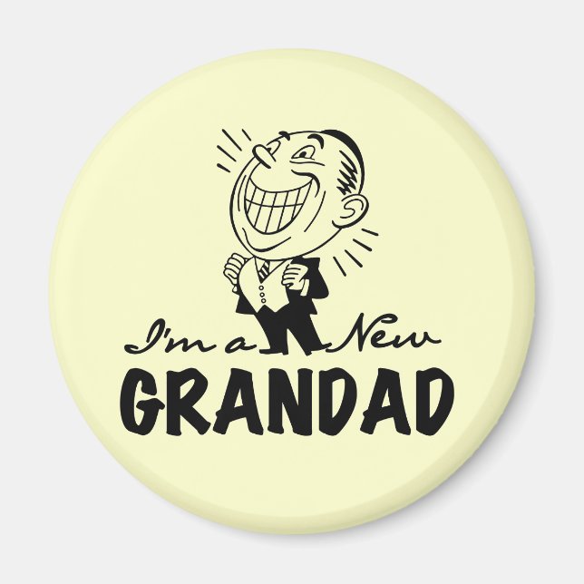 Imã Novas camisetas e presentes sorridentes (Frente)