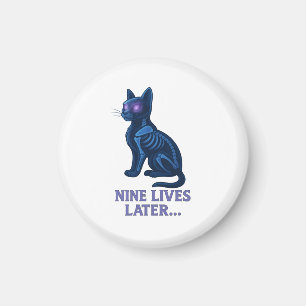 Imã Nove Vidas Depois – Camiseta de Gato Engraçado