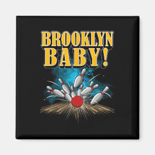 Imã Novelty, 10 Pinos Brooklyn Baby Engraçado Bowler E