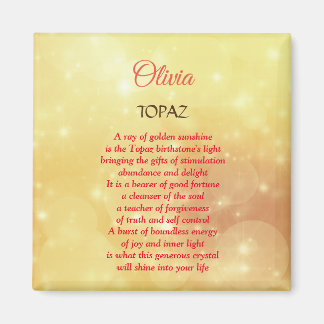 Imã Novembro Birthstone Topaz design