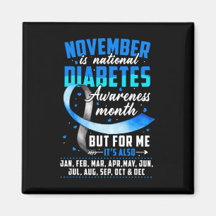 Imã Novembro é Consciência da Diabetes Mês Azul e Cinz