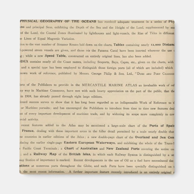 Imã Novo atlas marinho mercantil (Frente)