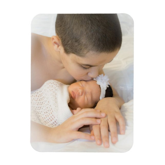 Ímã Novo Bebê Foto Personalizada  (Vertical)