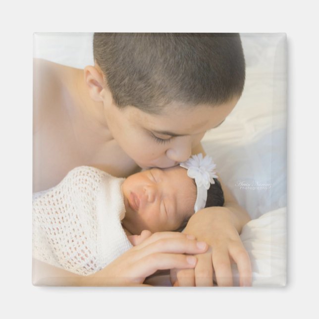 Imã Novo Bebê Foto Personalizada  (Frente)