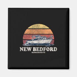 Imã Novo Bedford Ma Barcos Antigos 70s Retro Desenho d