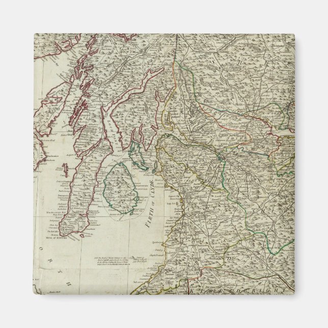 Imã Novo e correto mapa da Escócia (Frente)