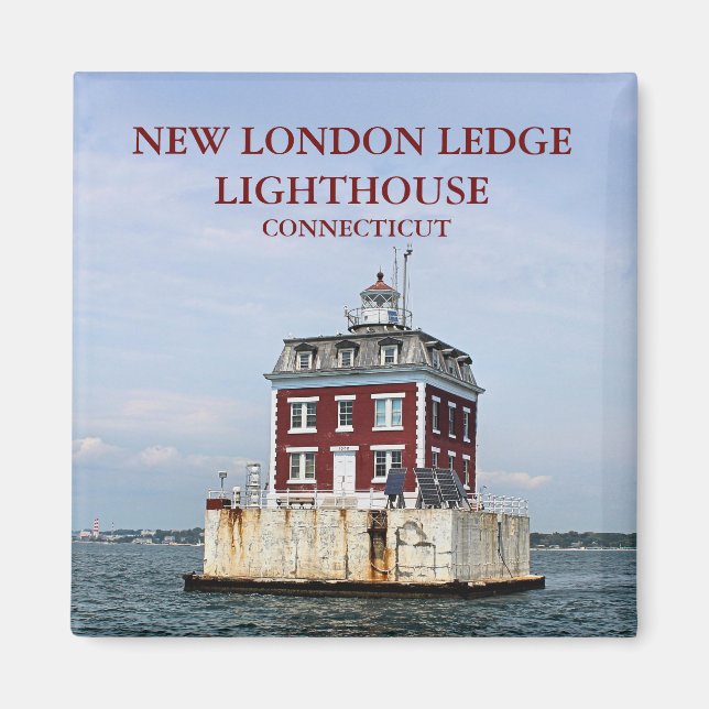 Imã Novo farol de Londres, Connecticut Magnet (Frente)