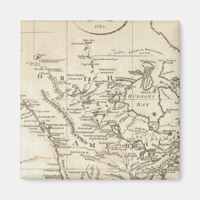 Imã Novo mapa da América do Norte (Frente)