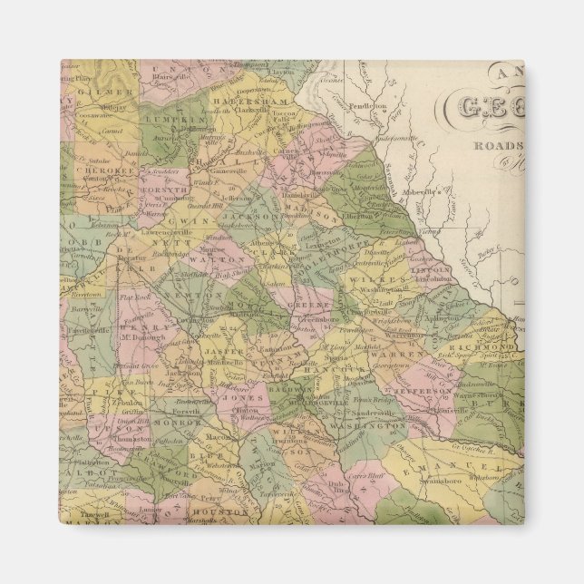 Imã Novo Mapa Da Geórgia (Frente)