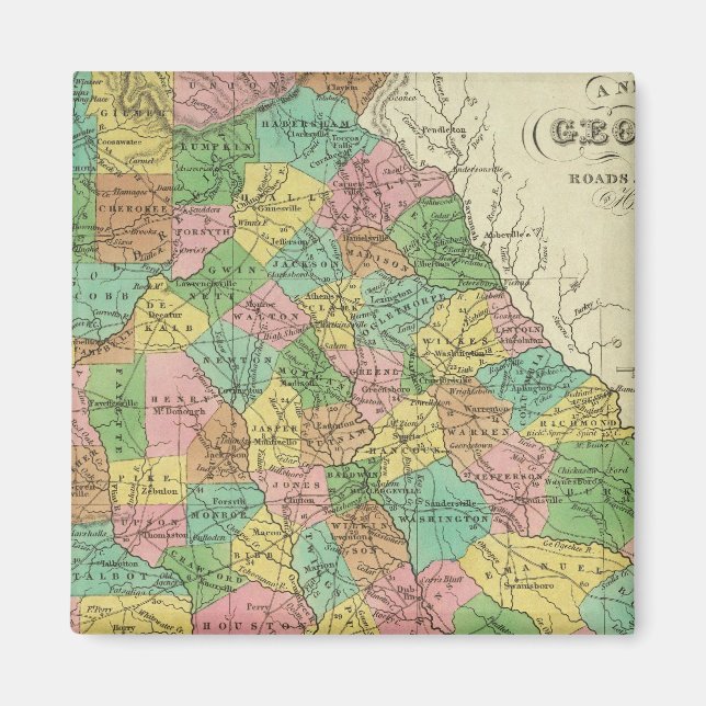 Imã Novo Mapa Da Geórgia 2 (Frente)