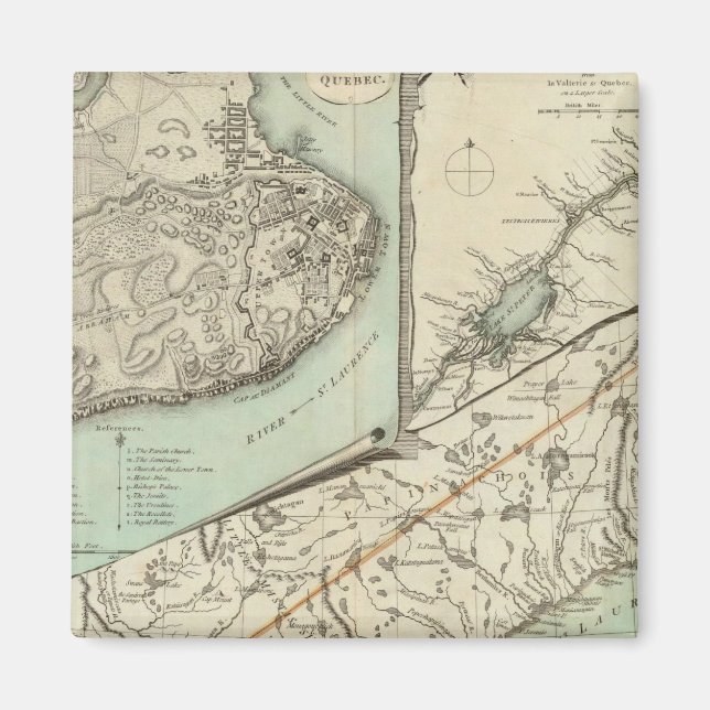Imã Novo Mapa da Província do Quebec (Frente)