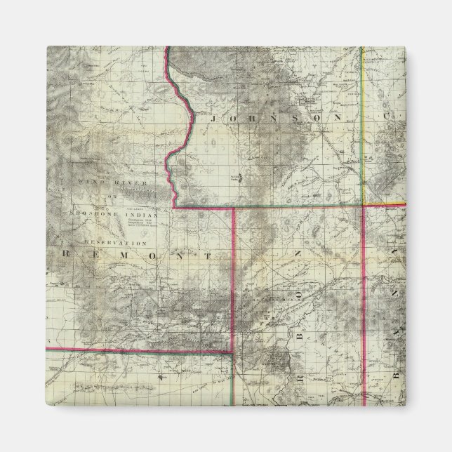 Imã Novo mapa de Holt, Wyoming (Frente)