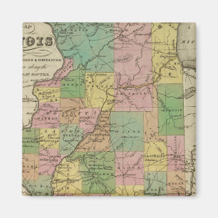 Imã Novo Mapa De Illinois