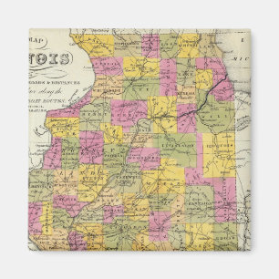 Imã Novo Mapa De Illinois