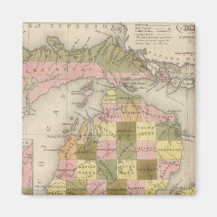 Imã Novo Mapa De Michigan