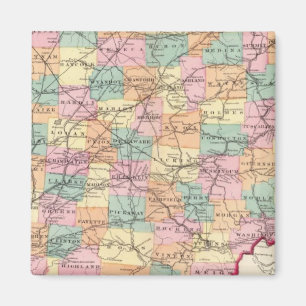 Imã Novo mapa do caminho de ferro do Estado de Ohio