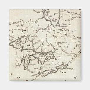 Imã Novo mapa do Canadá superior e inferior