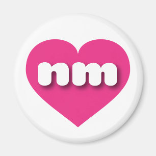Imã Novo México Coração Rosa Quente - Amor