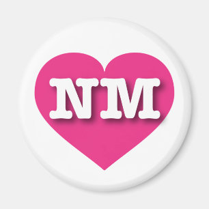 Imã Novo México Coração Rosa Quente - Grande Amor