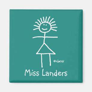 Imã Novo palito do professor Figura no quadro negro ve