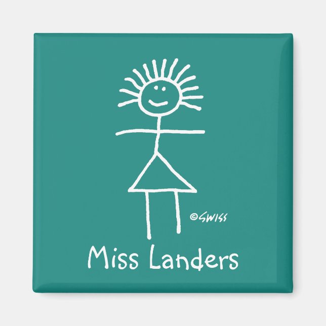 Imã Novo palito do professor Figura no quadro negro ve (Frente)