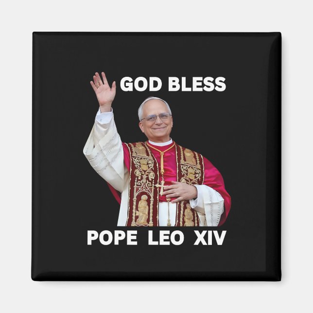 Imã Novo Papa Leão Xiv presentes católicos Merch Souve (Frente)