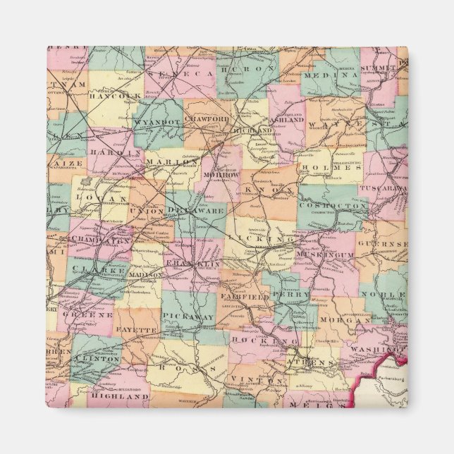 Imã Novo roteiro ferroviário do Estado de Ohio (Frente)