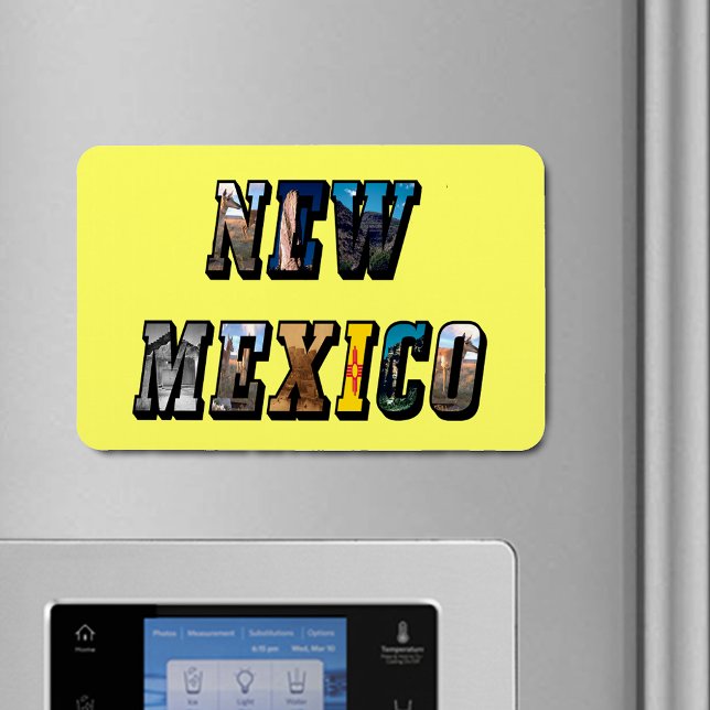 Ímã Novo Texto da Imagem do México (New Mexico Picture Text Flexible Magnet)
